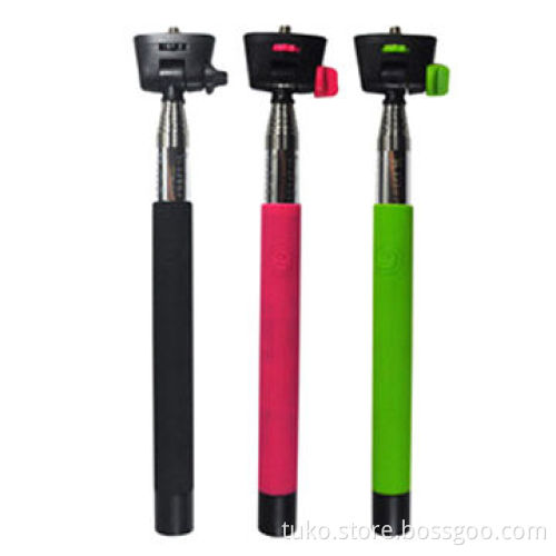 Wireless shutter monopod for mobile phone camera